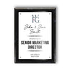 Modern Color Sublimated Plaque on Black Marble Board