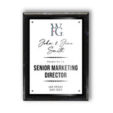 Modern Color Sublimated Plaque on Black Marble Board