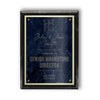 Modern Diamond Engraved Marble Plaque on Black Marble Board