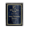 Classic Laser Engraved Marble Plaque on Black Marble Board