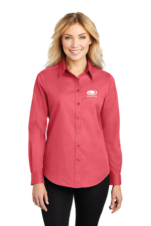 Shi Champions Ladies' Long Sleeve Easy Care Shirt Hibiscus