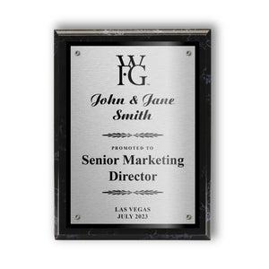 Classic Sublimated Plaque on Black Marble Board