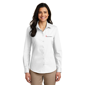Transamerica Port Authority Ladies Long Sleeve Carefree Poplin Shirt